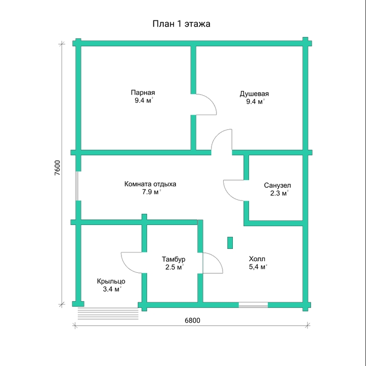 Проект бани 97 м² Проект бани 97 м²