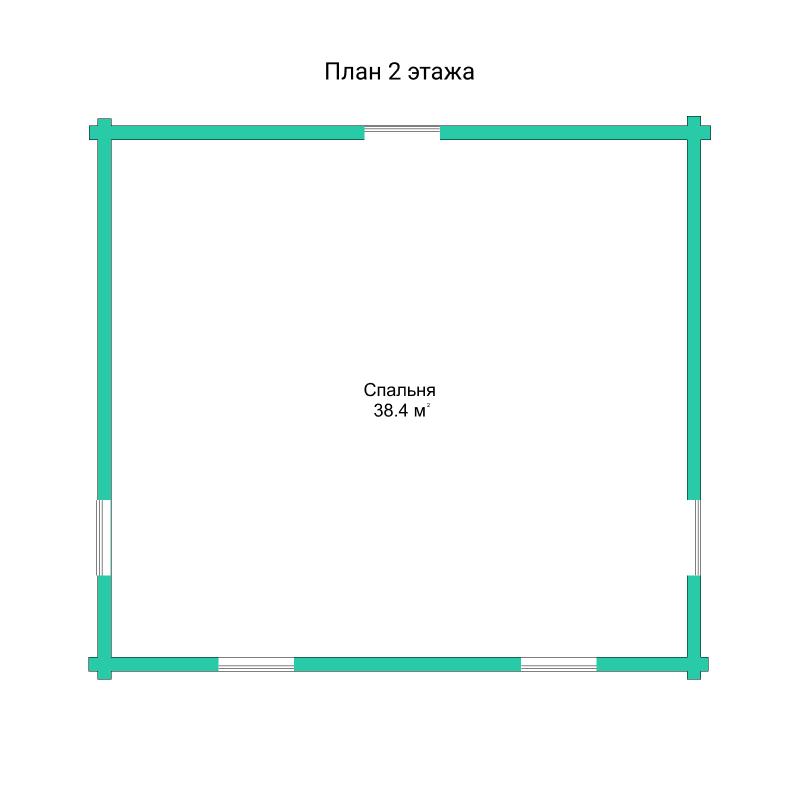 Проект дома из бревна 108 м² Проект дома из бревна 108 м²