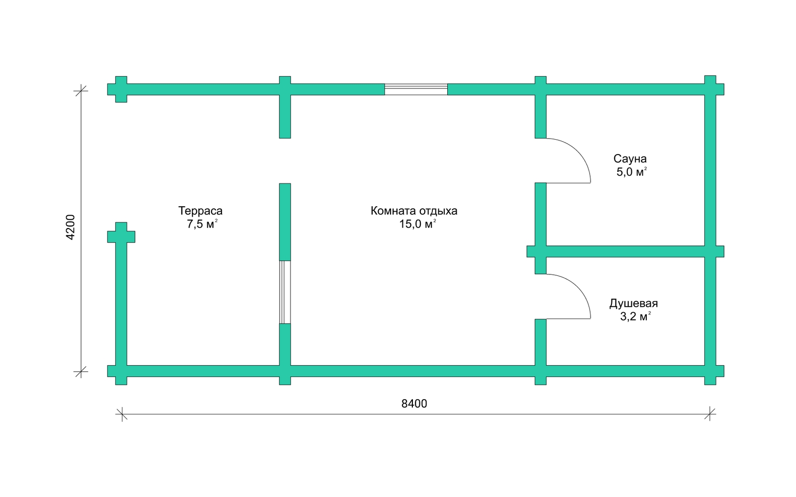 Проект бани 35 м² Проект бани 35 м²