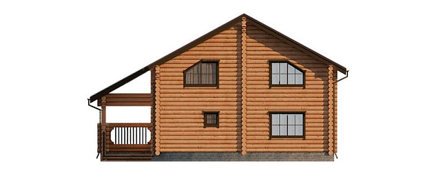 Проект дома из бревна 226 м²