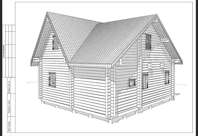 Дом из бревна 140 м²