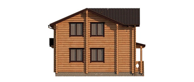Проект дома из бревна 154 м²