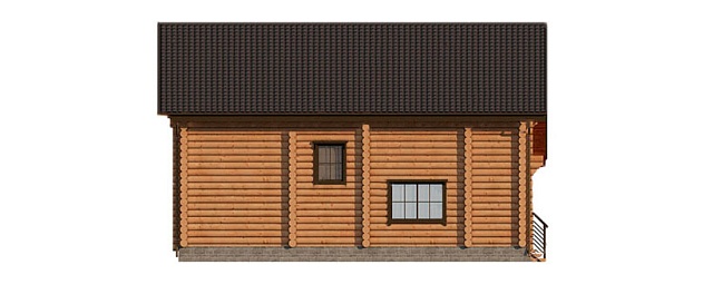Проект дома из бревна 226 м²