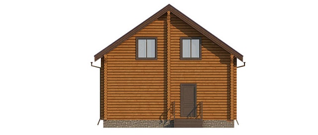 Проект дома из бревна 176 м²