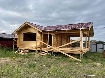 Баня с мансардой 73 м²