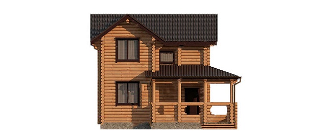 Проект дома из бревна 154 м²