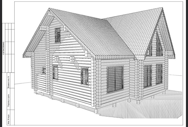 Дом из бревна 140 м²