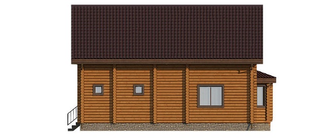 Проект дома из бревна 176 м²