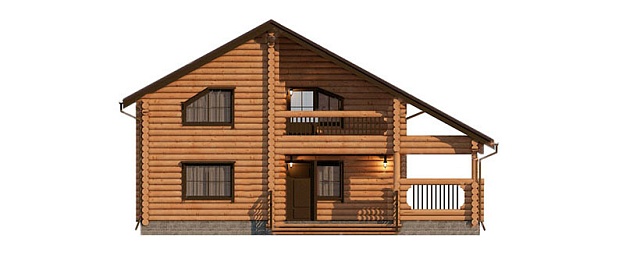 Проект дома из бревна 226 м²