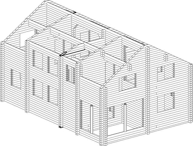 Дом из бревна 162 м²